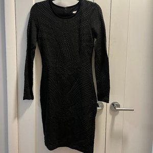 Beautifully Detailed Black Reiss Sheath Dress - size 6